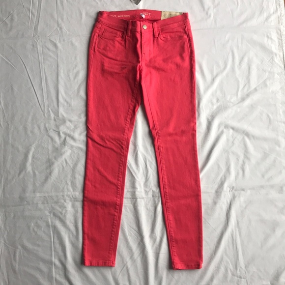 Brand new LOFT coral super skinny jeans - Picture 2 of 11